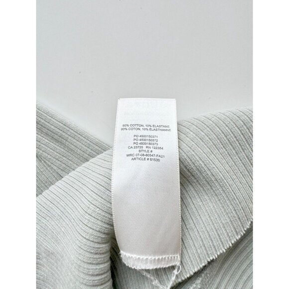 Aritzia WILFRED FREE Dunes GD Green Ribbed Jersey Bodycon Mini Dress, Size S - Picture 10 of 15